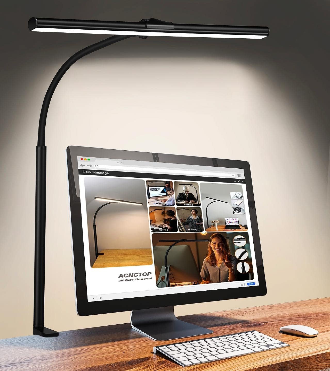 ACNCTOP LED Eye-Care Adjustable Desk Lamp