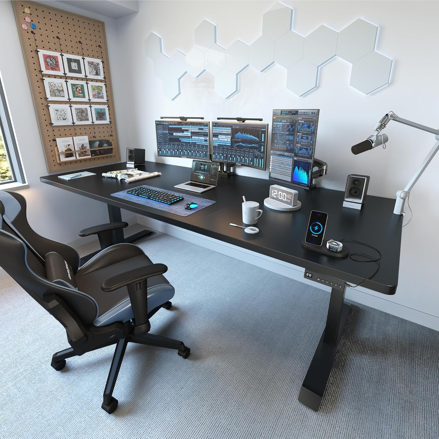 FEZIBO 83 inch Triple Motor Standing Desk